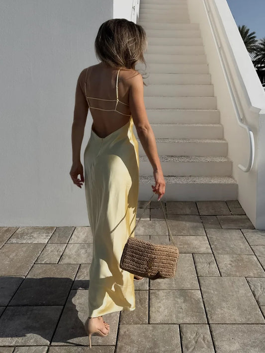 The Marigold - Satin Maxi Dress