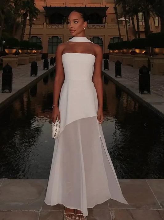 Sunset Muse Mesh - Maxi Dress