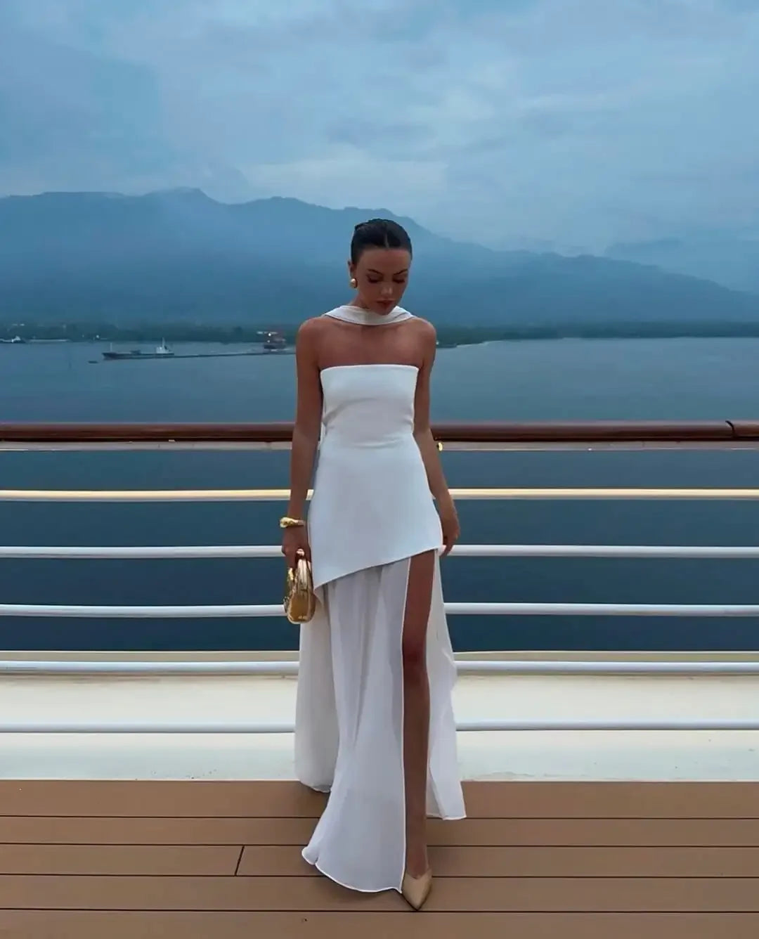 Sunset Muse Mesh - Maxi Dress