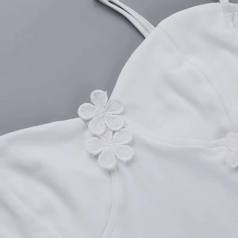 Soft City Bloom – Elegant Mini Dress
