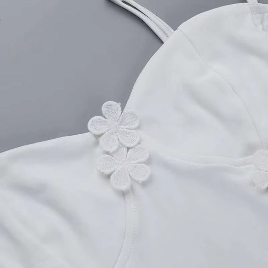 Soft City Bloom – Elegant Mini Dress
