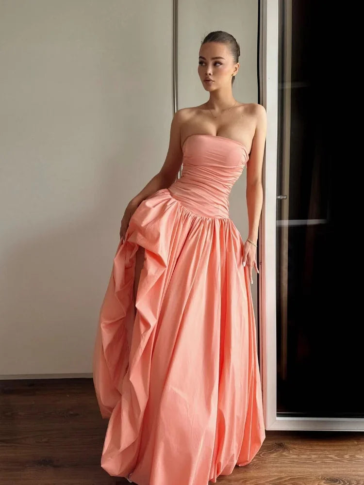 The Coral Muse - Maxi Dress