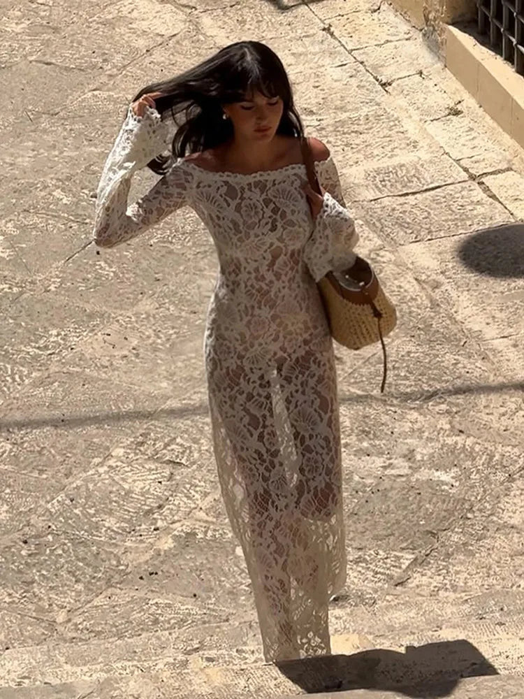 Moonlace Off-Shoulder - Maxi Gown