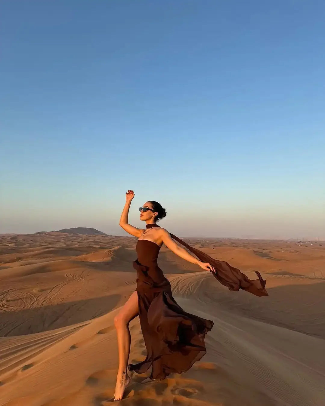 Sunset Muse Mesh - Maxi Dress