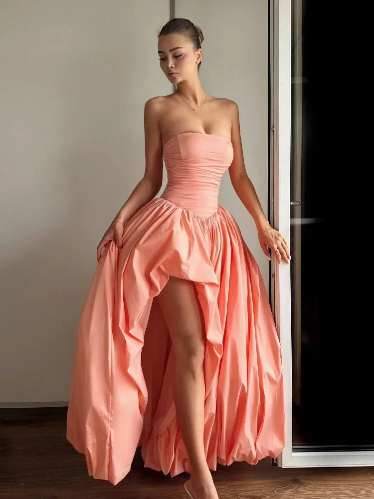The Coral Muse - Maxi Dress