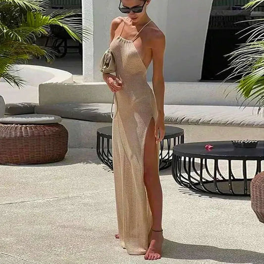 Coastal Glow -Knit Cover-Up Dress
